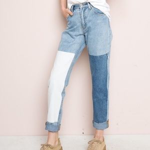 Brandy Melville Patch Kenzo Denim Mom Jeans